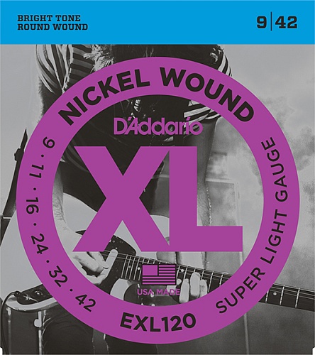 D'Addario EXL120 XL NICKEL WOUND   , 9-42