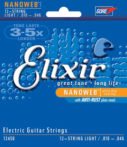 Elixir 12450 NANOWEB    12- , Light, 10-46